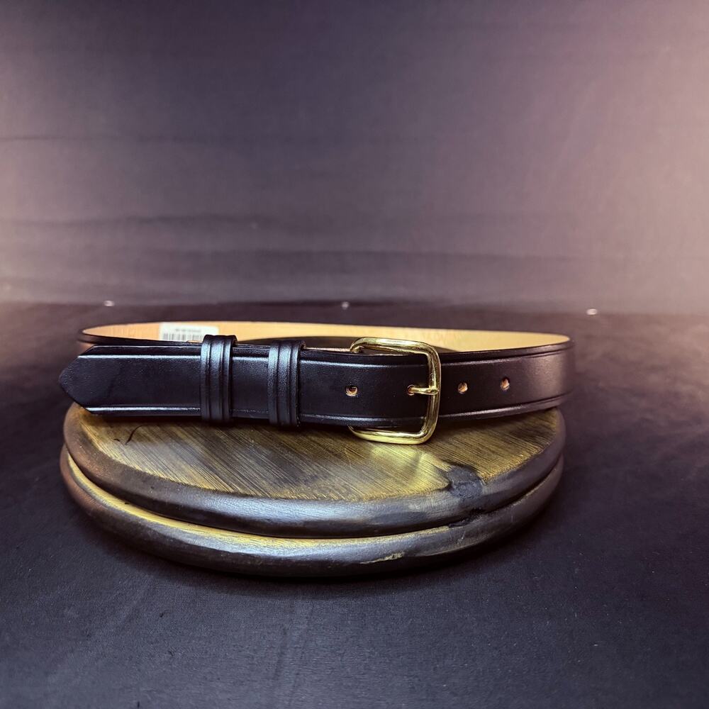 Dutyman Service Belt Size 32" Government Spec Leather Black Brass Buckle
